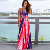 Wedding Guest Dress Spring and Summer Fashion Suspenders Floral Sleeveless Beach Dress