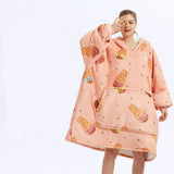 Hoodies Blankets Lazy Blanket Hooded Sweater Thermal Pajamas Autumn and Winter