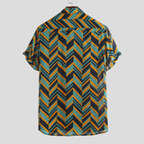 Men Hawaii Shirts Short Sleeve Loose Shirt