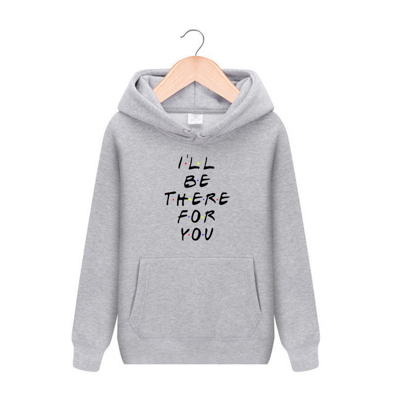 Friends Joey Hoodie Letter Print Men's and Women's Terry Hooded