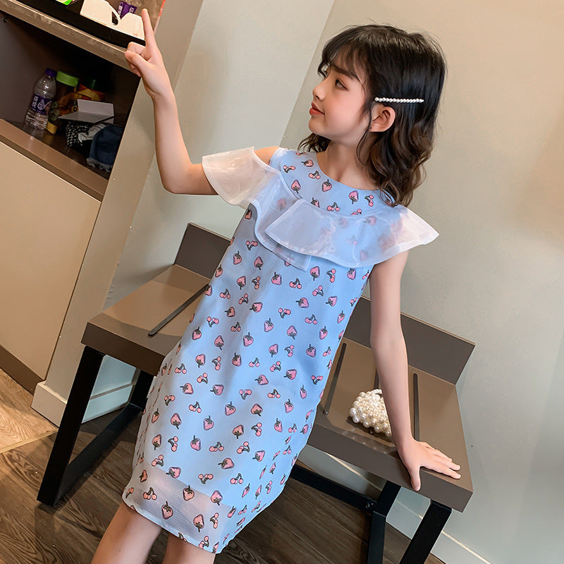 Dress Summer Stitching Sleeveless Princess Dress Children's Fashion Dress Girl Dresses