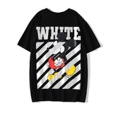 off Ow White Printed Arrow Ugly Duckling Short Sleeve Men's Striped Mickey Little Mouse Tshirt Women Owt t shirt