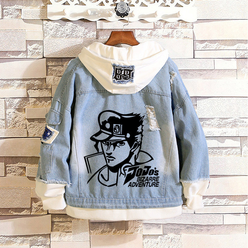 Comic Denim Jacket Jacket Spring and Autumn
