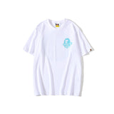Shark Print T Shirt Back Printing Men And Women Fashion Short Sleeve Top