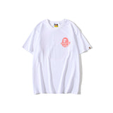 Shark Print T Shirt Back Printing Men And Women Fashion Short Sleeve Top