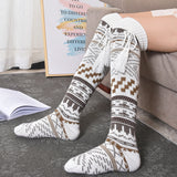 Winter Thick Knit Thigh High Socks Long Stockings Boot Christmas Wool Stockings Knitting Bunching Socks