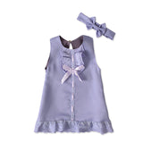 Baby Girl Christening Dress Children's Summer Sleeveless Bow Dress