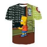 Homer Simpson Shirt Men's Clothing Casual Printed Short Sleeves