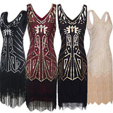 1920S Dress Vintage Sequined Tassel Dress Dress