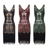 1920S Dress Vintage Sequined Tassel Dress Dress