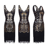 1920S Dress Vintage Sequined Tassel Dress Dress