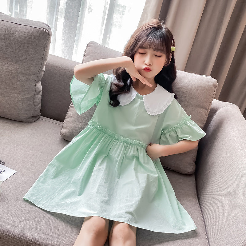 Dress Summer Kids' Skirt Medium and Large Children's Loose Princess Dress Girl Dresses