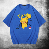 Men and Women Pokemon Pikachu T Shirt Pikachu Short Sleeve T-shirt