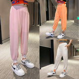 Summer Thin Casual Pants Children Ankle Banded Pants Children Girl Pants