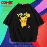 Men and Women Pokemon Pikachu T Shirt Pikachu Short Sleeve T-shirt