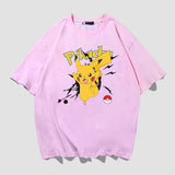 Men and Women Pokemon Pikachu T Shirt Pikachu Short Sleeve T-shirt