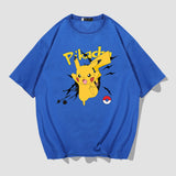 Men and Women Pokemon Pikachu T Shirt Pikachu Short Sleeve T-shirt