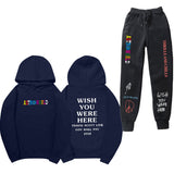 Travis Scott Astroworld Hoodie & Pant 2 Piece Set Sweatshirt Suit Men and Women Sports Suit
