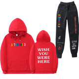 Travis Scott Astroworld Hoodie & Pant 2 Piece Set Sweatshirt Suit Men and Women Sports Suit