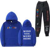 Travis Scott Astroworld Hoodie & Pant 2 Piece Set Sweatshirt Suit Men and Women Sports Suit