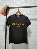 T Shirt Balmain Spring/Summer Gilding Letters All Cotton Short Sleeve T-shirt