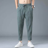 Men Pants Summer plus Size Cotton Linen Linen Pants Loose Men's Casual