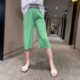 Summer Thin Loose Cropped Pants Casual Wide-Leg Pants Children Girl Pants