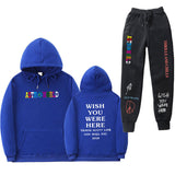 Travis Scott Astroworld Hoodie & Pant 2 Piece Set Sweatshirt Suit Men and Women Sports Suit