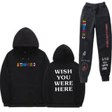 Travis Scott Astroworld Hoodie & Pant 2 Piece Set Sweatshirt Suit Men and Women Sports Suit