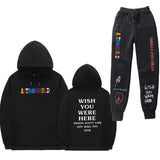 Travis Scott Astroworld Hoodie & Pant 2 Piece Set Sweatshirt Suit Men and Women Sports Suit