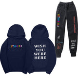Travis Scott Astroworld Hoodie & Pant 2 Piece Set Sweatshirt Suit Men and Women Sports Suit