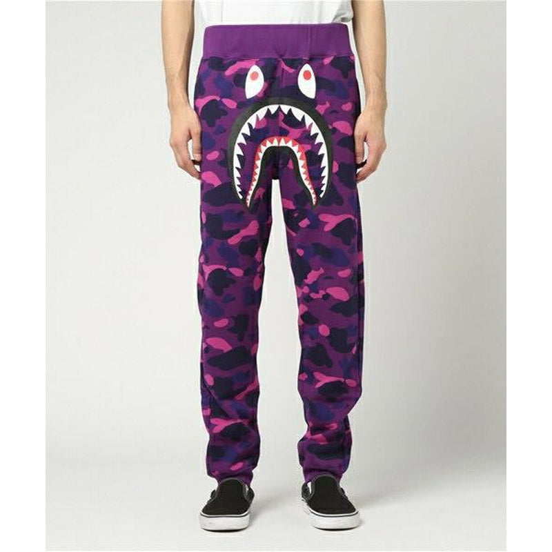 Shark Print Pant Street Shark Head Casual Men'S Trousers Colorful Camouflage Sweatpants
