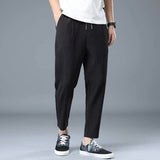 Men Pants Summer plus Size Cotton Linen Linen Pants Loose Men's Casual