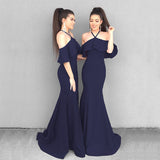 Formal Dresses & Gowns Women's Suspender Ruffle Sleeve Long Dress Summer Formal Dress Suspender Dress