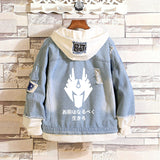 Comic Denim Jacket Anime Knight Coat Jacket Men and Women