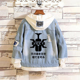 Comic Denim Jacket Anime Knight Coat Jacket Men and Women