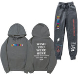 Travis Scott Astroworld Hoodie & Pant 2 Piece Set Sweatshirt Suit Men and Women Sports Suit
