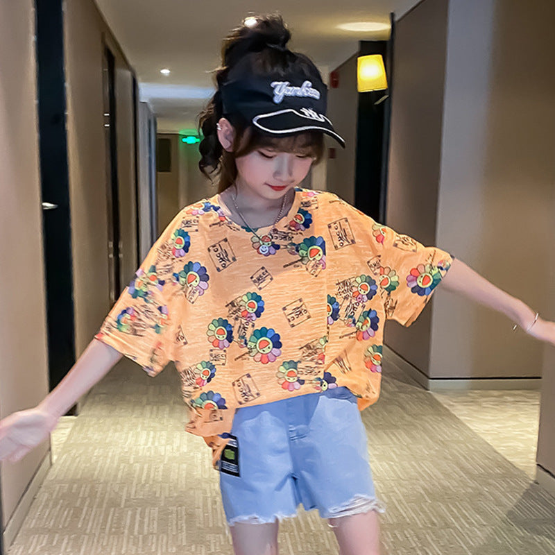 Short-Sleeved T-shirt Summer Loose Half-Sleeve Top Girl T Shirts
