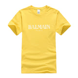 T Shirt Balmain Summer Fashion Brand Printed Men's and Women's Casual Cotton Short-Sleeved T-shirt