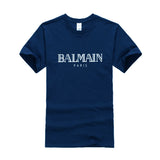 T Shirt Balmain Summer Fashion Brand Printed Men's and Women's Casual Cotton Short-Sleeved T-shirt