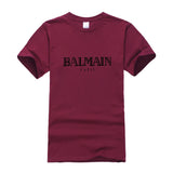 T Shirt Balmain Summer Fashion Brand Printed Men's and Women's Casual Cotton Short-Sleeved T-shirt