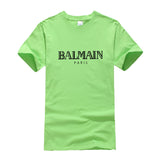 T Shirt Balmain Summer Fashion Brand Printed Men's and Women's Casual Cotton Short-Sleeved T-shirt