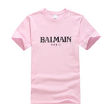 T Shirt Balmain Summer Fashion Brand Printed Men's and Women's Casual Cotton Short-Sleeved T-shirt