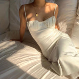 Mini Club Dresses Women's White Suspender Dress