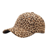 Leopard Fur Hat Peaked Cap Summer Sun Hat