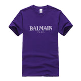 T Shirt Balmain Summer Fashion Brand Printed Men's and Women's Casual Cotton Short-Sleeved T-shirt