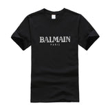 T Shirt Balmain Summer Fashion Brand Printed Men's and Women's Casual Cotton Short-Sleeved T-shirt