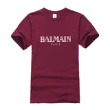 T Shirt Balmain Summer Fashion Brand Printed Men's and Women's Casual Cotton Short-Sleeved T-shirt