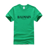 T Shirt Balmain Summer Fashion Brand Printed Men's and Women's Casual Cotton Short-Sleeved T-shirt