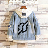 Comic Denim Jacket Anime Knight Coat Jacket Men and Women